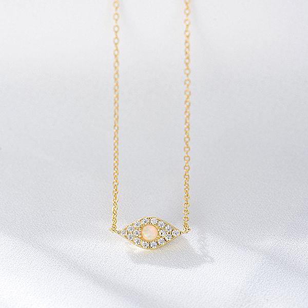 Versatile S925 Sterling Silver Necklace Featuring Opal & Diamond Devil's Eye Perfect Accessory for Modern Trends
Versatile S925 Sterling Silver Necklace Featuring Opal & Diamond Devil's Eye Perfect Accessory for Modern Trends