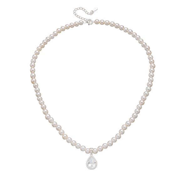 Retro Water Drop Zircon Diamond Set Pearl Necklace s925 Pure Silver Simple and High End Versatile Beaded Clavicle Chain
Retro Water Drop Zircon Diamond Set Pearl Necklace s925 Pure Silver Simple and High End Versatile Beaded Clavicle Chain