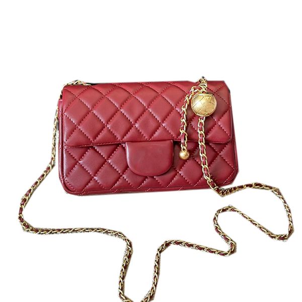 Women Lambskin Gold Ball Purse Classic Mini Shoulder Bag Chain Crossbody Shoulder Handbag Diamond Lattice Quilted Flap Bags Purse 20cm, Black
Women Lambskin Gold Ball Purse Classic Mini Shoulder Bag Chain Crossbody Shoulder Handbag Diamond Lattice Quilted Flap Bags Purse 20cm, Black