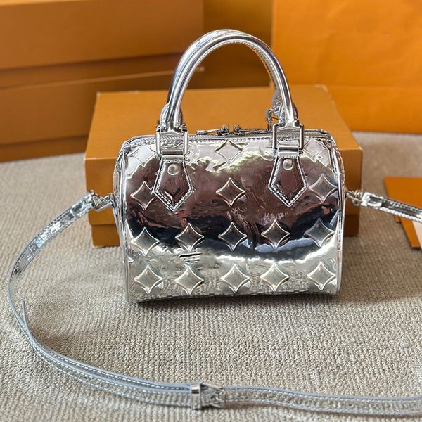 Patent leather Women Designer classics presbya Shoulder Bags pillow Bag Crossbody pouch purse handbags Totes 20cm, Silver
Patent leather Women Designer classics presbya Shoulder Bags pillow Bag Crossbody pouch purse handbags Totes 20cm, Silver