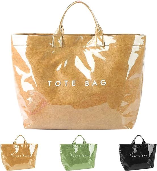 PVC for Women, Letter Print Bags Large Kraft Paper Handbag Carry All Hobo Bag,Clear Tote Top Handle Bag, Custom color
PVC for Women, Letter Print Bags Large Kraft Paper Handbag Carry All Hobo Bag,Clear Tote Top Handle Bag, Custom color