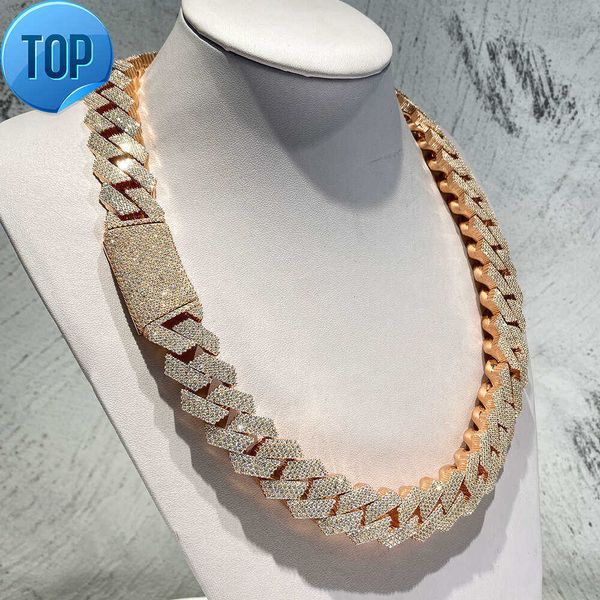 Kibo Custom Hip Hop Necklace Jewelry Vvs 925 Sterling Silver Def 20mm Diamond Moissanite 14k Rose Plated Cuban Link Chain
Kibo Custom Hip Hop Necklace Jewelry Vvs 925 Sterling Silver Def 20mm Diamond Moissanite 14k Rose Plated Cuban Link Chain