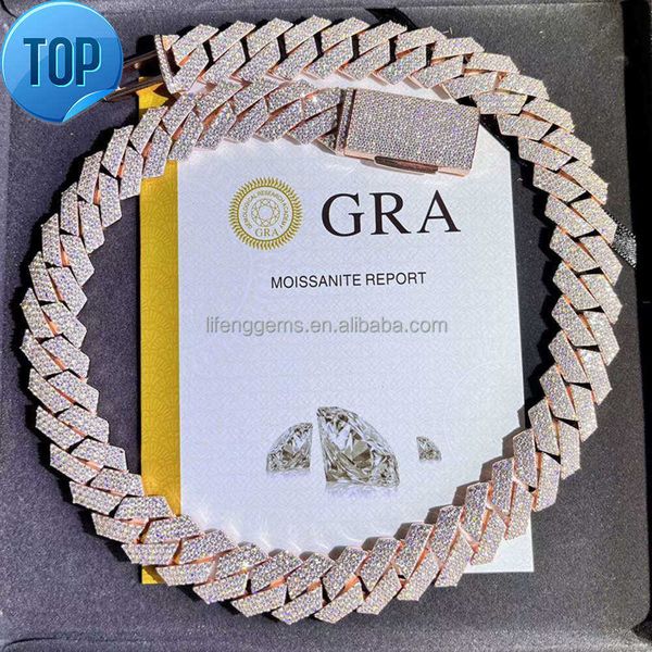 Luxurious Vvs Moissanite Rose Gold Necklace Cuban Chain Design Passes Diamond Tester
Luxurious Vvs Moissanite Rose Gold Necklace Cuban Chain Design Passes Diamond Tester