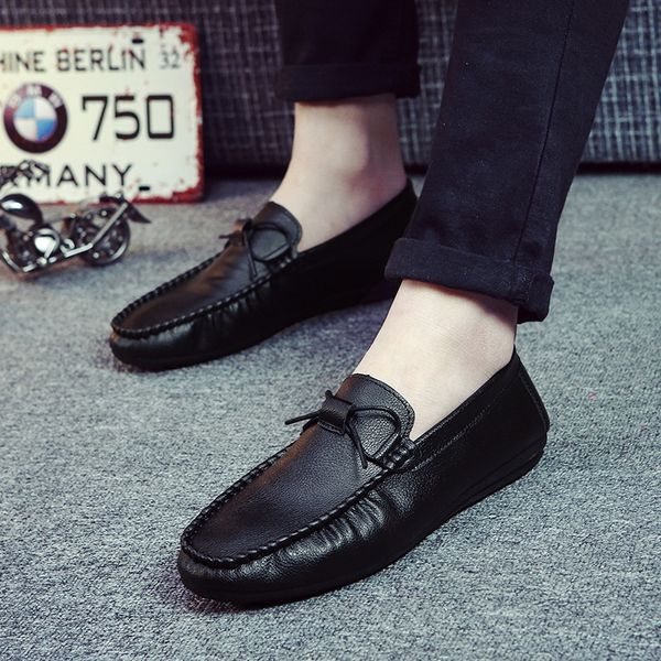 Bean shoes men's casual leather shoes men's lazy shoes a foot stirrup driving shoes men's single shoes, Black
Bean shoes men's casual leather shoes men's lazy shoes a foot stirrup driving shoes men's single shoes, Black