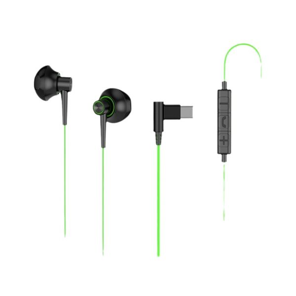 Gaming headset Green wired headset Semi-in-ear Karaoke typec interface Cross-border game same frequency high sound quality chicken eating headset