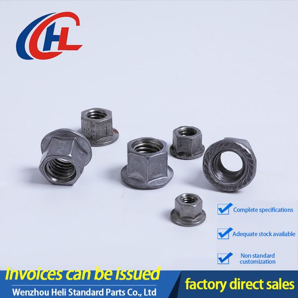 Flower teeth plane flange nut hardware accessories carbon steel nuts DIN6923M3-M10 nuts fastening anti-loosening
Flower teeth plane flange nut hardware accessories carbon steel nuts DIN6923M3-M10 nuts fastening anti-loosening
