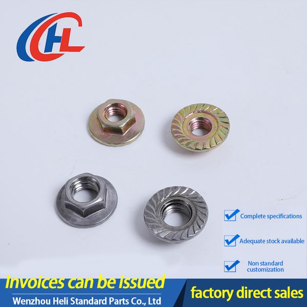 Flower teeth plane flange nut large plate hardware accessories carbon steel non-standard nut hexagonal screw fastening anti-loosening screws
Flower teeth plane flange nut large plate hardware accessories carbon steel non-standard nut hexagonal screw fastening anti-loosening screws