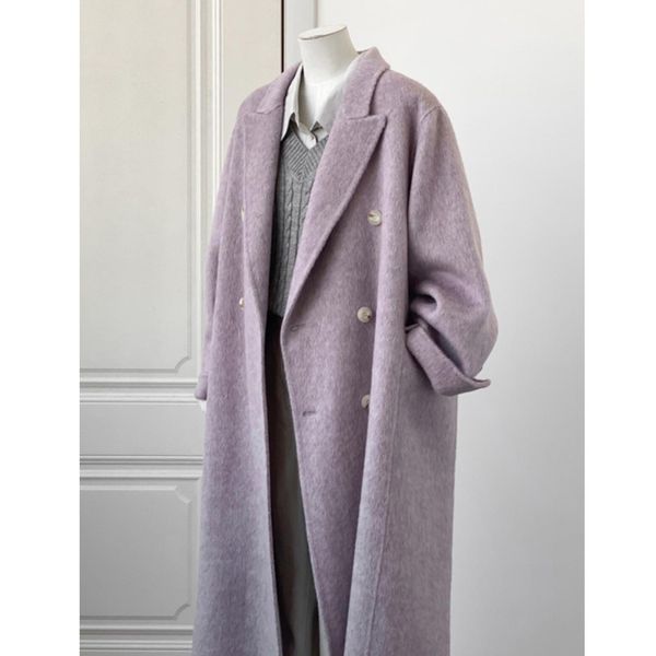 D10206 New autumn and winter high JI woolen coat Korean style small winter medium and long style