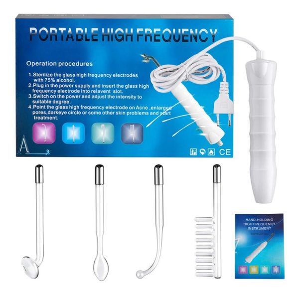 Darsonval Apparatus High Frequency Facial Machine Fusion Neon Argon Wands Remove Wrinkle Acne Face Massager Darsonval For Hair421