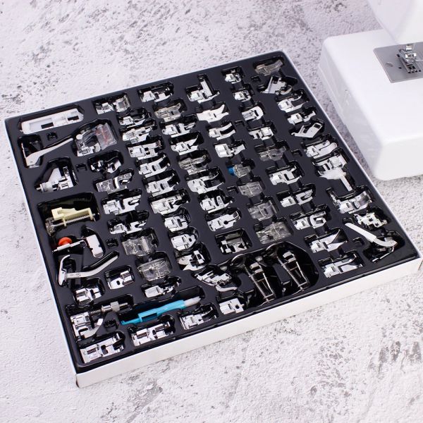 Sewing Machine Presser Foot Kit Compatible with Brother Babylock Singer Janome Elna Toyota Sewing Accessories for All Machines