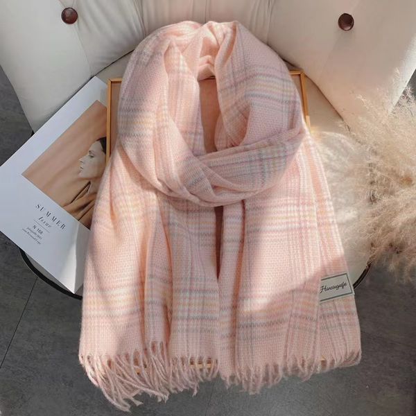 Korean autumn and winter pink checkered scarf --83622
Korean autumn and winter pink checkered scarf --83622