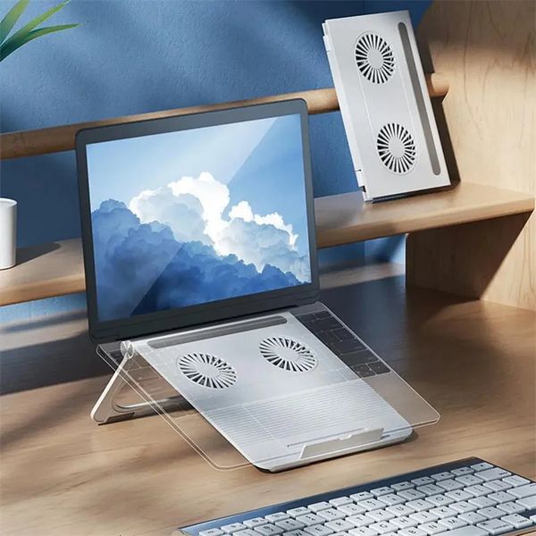 Laptop Cooler Silent Computer Cooling Fans Slim Portable Laptop Cooler Mute Base Game Laptop Stable Stand Laptop Air Cooling 241225