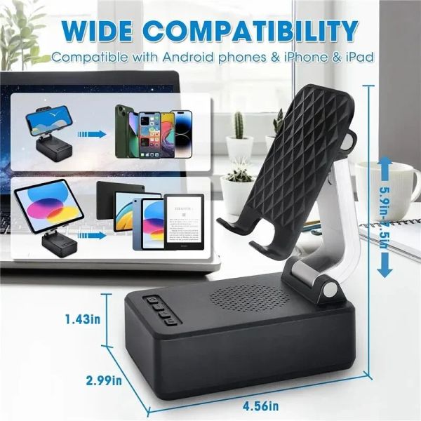 Mobile Cell Phone 2025 Stand Holder with Bluetooth Speaker HD Portable Wireless Speaker Adjustable Tablet Desktop Live Lazy Bracket