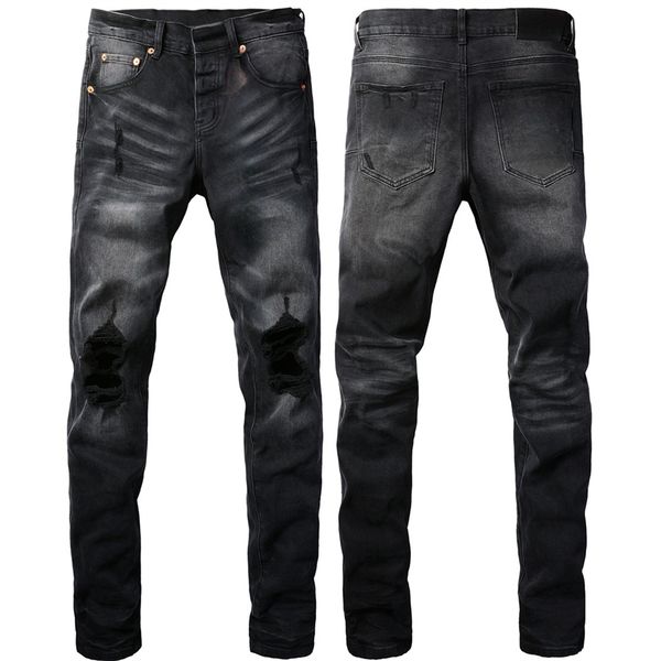 Mens Jeans Designer Mens Jeans Jeans pants Perforated Patch Trendy Elastic Stacked Jeans Men Versatile Men's Pants Jeans Slim Pencil Pants