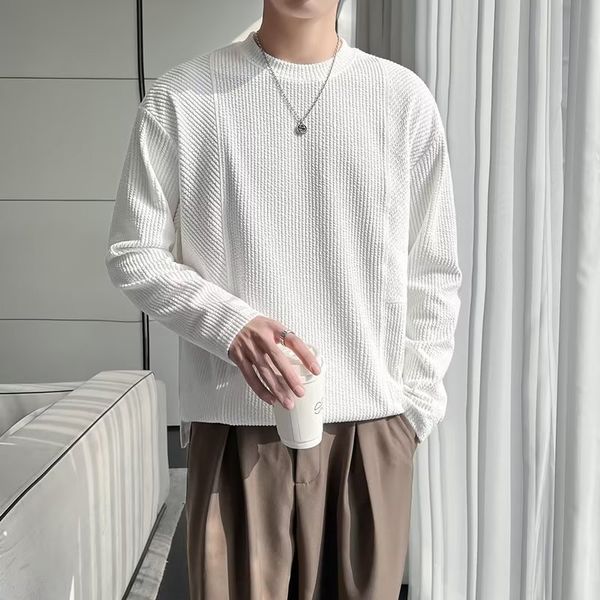 (41) Autumn and winter mature style long-sleeved T-shirt men's cool round neck sweatshirt