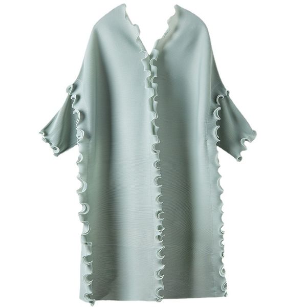 (93) Ruffled fashionable dress Summer women's V-neck large size dress Mori girl skirt