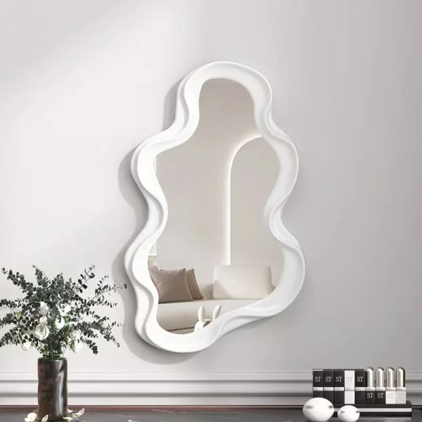 Lazzy House Wall Mirror for Bedroom Bathroom Kawaii Makeup Mirror House Decoration Living Room Decoration Home Decor