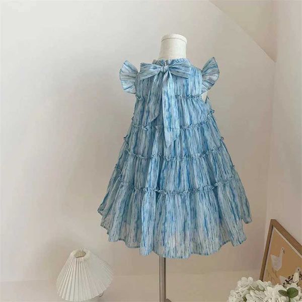 Girl's Dresses Sleeveless GirlsNew Princess with Bow Fashion Designer Blue Party Elegant Vestidos Para Ninas Baby Girl Dress
Girl's Dresses Sleeveless GirlsNew Princess with Bow Fashion Designer Blue Party Elegant Vestidos Para Ninas Baby Girl Dress