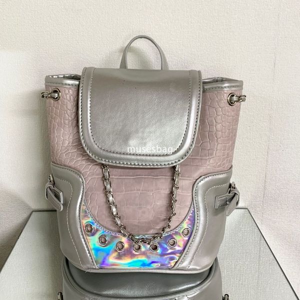 High end women's high-end sweet and cool spicy girl millennium backpack new niche fashion practical backpack student commuting versatile shoulder bag, Silver
High end women's high-end sweet and cool spicy girl millennium backpack new niche fashion practical backpack student commuting versatile shoulder bag, Silver