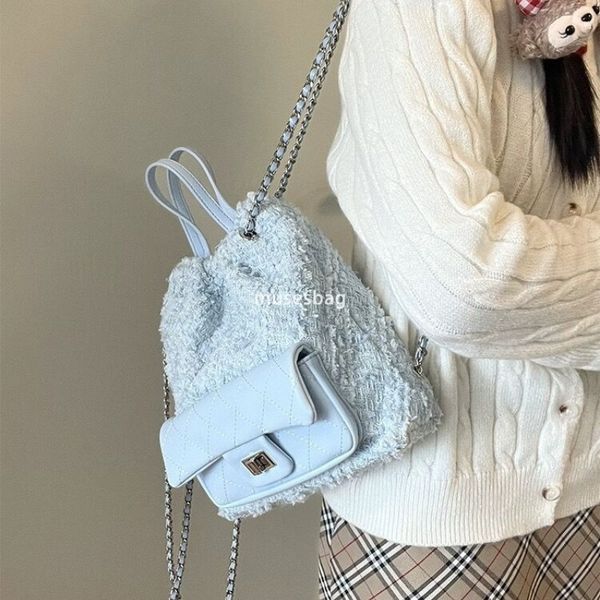 Advanced Women's Fashion Autumn and Winter New Small Fragrance Style Commuting Academy Minimalist Backpack Minimalist Retro Chain Handbag Backpack, Blue
Advanced Women's Fashion Autumn and Winter New Small Fragrance Style Commuting Academy Minimalist Backpack Minimalist Retro Chain Handbag Backpack, Blue