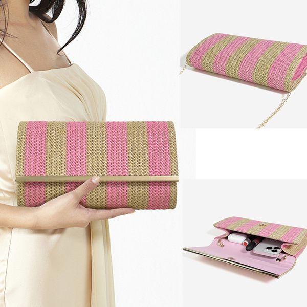 Factory wholesale women's handbags sweet lady striped hand envelope bag flip woven chain bag daily Joker straw beach bag simple women handbag A093#, Mini woven bag 
Factory wholesale women's handbags sweet lady striped hand envelope bag flip woven chain bag daily Joker straw beach bag simple women handbag A093#, Mini woven bag