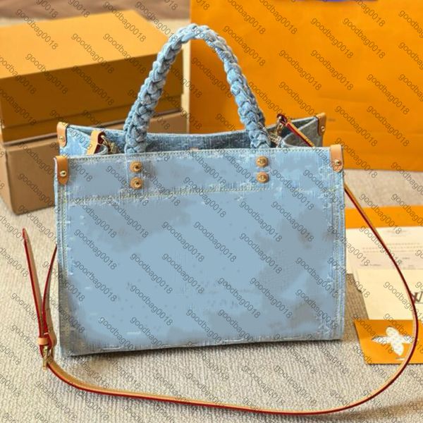 Let Go PM women handbag Denim Bag Weaving designer shoulder tote shopping bag M24897, #1
Let Go PM women handbag Denim Bag Weaving designer shoulder tote shopping bag M24897, #1