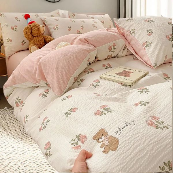 Cute Bear Pink Duvet Cover - Soft Washed Cotton Set with No Filg, Full Bed Size, Girls ral Bedding for Adults, 240624, Taupe
Cute Bear Pink Duvet Cover - Soft Washed Cotton Set with No Filg, Full Bed Size, Girls ral Bedding for Adults, 240624, Taupe