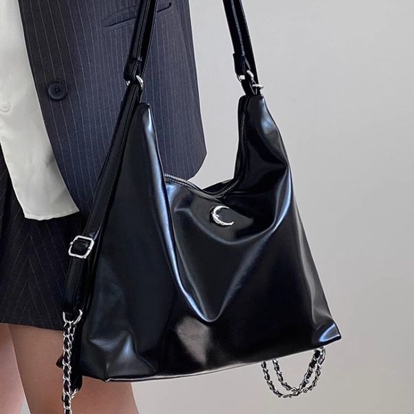 Elegant Women's High end Large Capacity Commuting Soft Leather Multi purpose Backpack Academy Style Fashion Versatile Chain Single Shoulder Tote Bag Classroom Bag, Black
Elegant Women's High end Large Capacity Commuting Soft Leather Multi purpose Backpack Academy Style Fashion Versatile Chain Single Shoulder Tote Bag Classroom Bag, Black