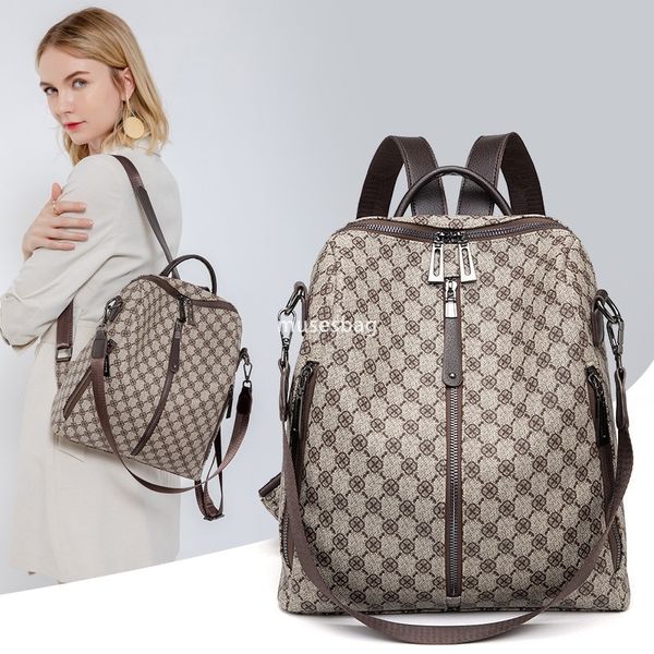 European and American women's classic temperament retro printing large capacity anti-theft backpack easy to wear multi-purpose travel bag mommy backpack, Four leaf flower (light gold)
European and American women's classic temperament retro printing large capacity anti-theft backpack easy to wear multi-purpose travel bag mommy backpack, Four leaf flower (light gold)