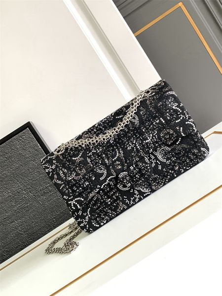 Designer bag Sequins chain leather shoulder crossbody women luxury brand handbags high quality with box R111, Black
Designer bag Sequins chain leather shoulder crossbody women luxury brand handbags high quality with box R111, Black