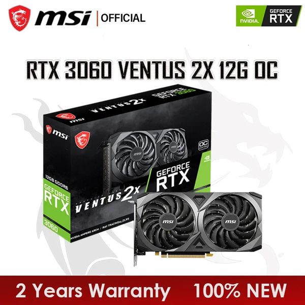 MSI GeForce RTX VENTUS 2X 12G OC Graphics Card GDDR6 Heat Sink Video Cards 192-bit -Compatible PCI4.0 3060 GPU GAMING 240705
MSI GeForce RTX VENTUS 2X 12G OC Graphics Card GDDR6 Heat Sink Video Cards 192-bit -Compatible PCI4.0 3060 GPU GAMING 240705