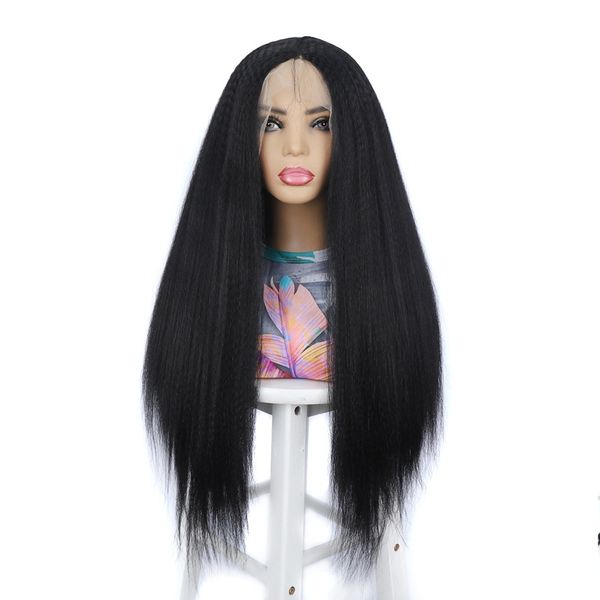 Wigs Synthetic Kinky Straight Curly 1B#A 1B#B Color T-Style 13*4 Lace High Temperature Fiber 24inch, Auburn
Wigs Synthetic Kinky Straight Curly 1B#A 1B#B Color T-Style 13*4 Lace High Temperature Fiber 24inch, Auburn