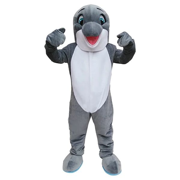 Festival Dress Cartoon Clothing Doll Happy Dolphin Mascot Costume Party Dress Clothing Halloween Adult Outfit Set Performance Props Customized