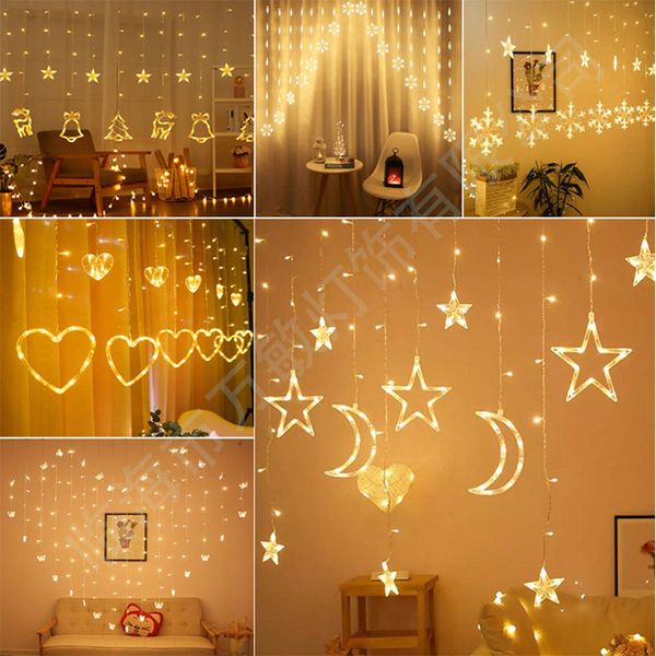 138 LED Star Moon Curtain Decorative Lights, Curtain Fairy String Lights, Remote Control and USB Plug, 8 Lighting Modes Suitable for Home Holiday
138 LED Star Moon Curtain Decorative Lights, Curtain Fairy String Lights, Remote Control and USB Plug, 8 Lighting Modes Suitable for Home Holiday