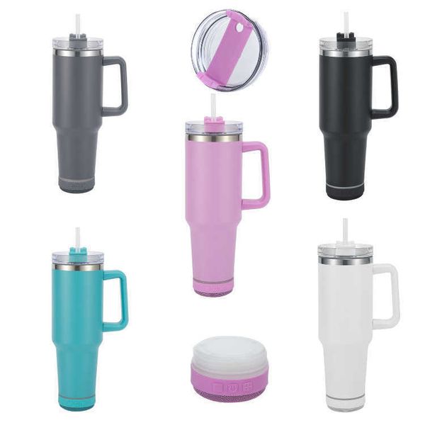 40oz Bluetooth Car Thermal sublimation stainless steel handle Speaker Cup Thermos Portable Ice Bullock cup Q240708, Army green
40oz Bluetooth Car Thermal sublimation stainless steel handle Speaker Cup Thermos Portable Ice Bullock cup Q240708, Army green