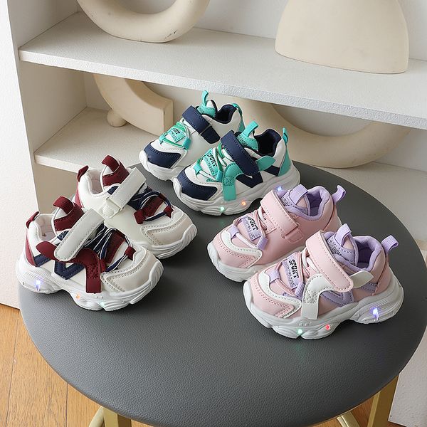 Children's Light-up Soft-Sole Sports Sneakers for Boys and Girls, Brown
Children's Light-up Soft-Sole Sports Sneakers for Boys and Girls, Brown