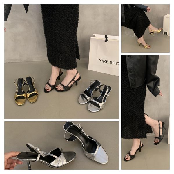 Summer sexy women's leather high-heeled sandals one-line sandals Niche design High-grade Temperament golden black, Silver
Summer sexy women's leather high-heeled sandals one-line sandals Niche design High-grade Temperament golden black, Silver