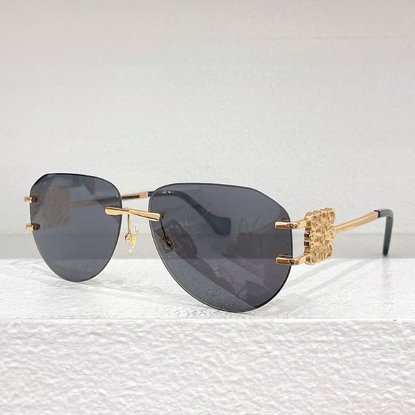 Fashionable frameless aviator sunglasses LW5092 Womens designer metal frameless sunglasses UV400 protective goggles with golden decorative logo design the legs
Fashionable frameless aviator sunglasses LW5092 Womens designer metal frameless sunglasses UV400 protective goggles with golden decorative logo design the legs