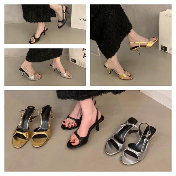 Summer elegant ladies leather high-heeled sandals one-line sandals Niche design High-grade Temperament golden silver, Gold
Summer elegant ladies leather high-heeled sandals one-line sandals Niche design High-grade Temperament golden silver, Gold