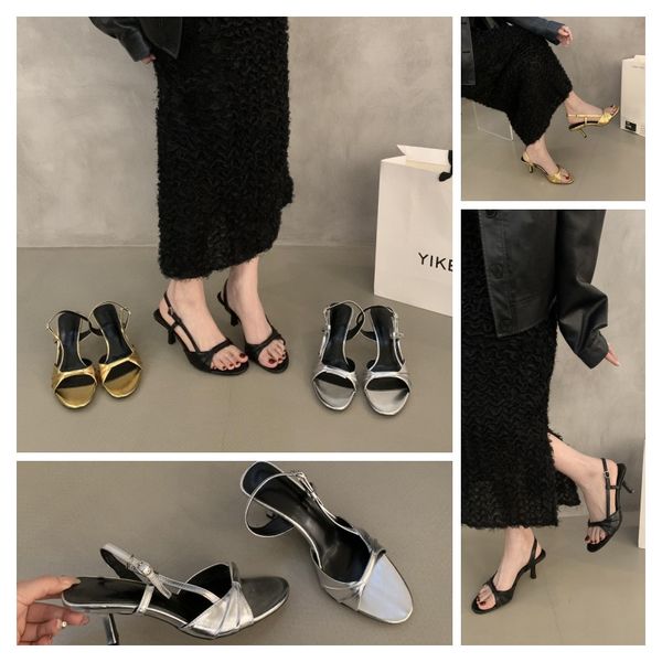 Sexy women's leather high-heeled sandals one-line sandals Niche design High-grade Temperament, Black
Sexy women's leather high-heeled sandals one-line sandals Niche design High-grade Temperament, Black