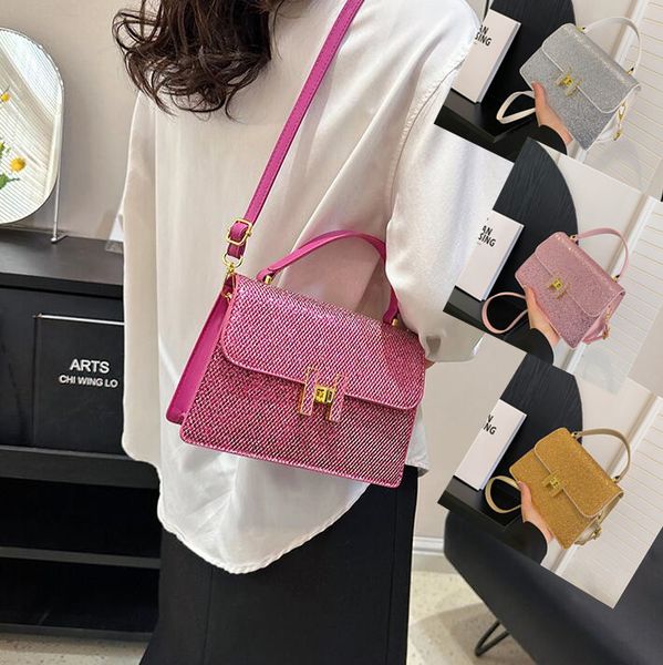 Sales factory womens handbag small fresh solid color leather shoulder bag popular diamond handbag summer personality sequined messenger bag women backpack 20238#, Peach
Sales factory womens handbag small fresh solid color leather shoulder bag popular diamond handbag summer personality sequined messenger bag women backpack 20238#, Peach