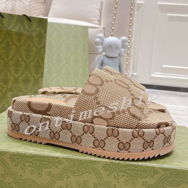 Designer slipper fashion Sandals Platform slippers embroidered canvas Flat Mules Platform Embroidered Linen High Heel Sandal platform sliders Shoes, #6
Designer slipper fashion Sandals Platform slippers embroidered canvas Flat Mules Platform Embroidered Linen High Heel Sandal platform sliders Shoes, #6