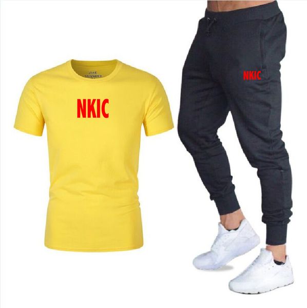 Summer Men's Sets Fashion Patchwork Color Streetwear Tracksuit T-Shirt Shorts Set Men 2 Piece Joggers Sports Suit, Navy blue
Summer Men's Sets Fashion Patchwork Color Streetwear Tracksuit T-Shirt Shorts Set Men 2 Piece Joggers Sports Suit, Navy blue