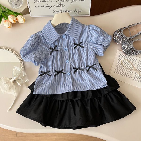 Girls' Designer Skirts: Preppy Style Tops and Skirt Sets for Children (-140cm, Blue
Girls' Designer Skirts: Preppy Style Tops and Skirt Sets for Children (-140cm, Blue