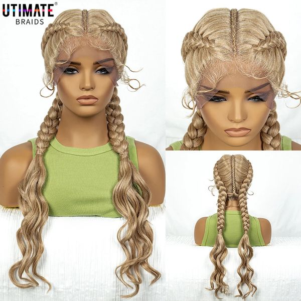 Synthetic Cornrow Braided Wigs Curly Wave Women Lace Frontal Afro Braids Wig with Baby Hair for Girls 30 Inches 240705, Auburn
Synthetic Cornrow Braided Wigs Curly Wave Women Lace Frontal Afro Braids Wig with Baby Hair for Girls 30 Inches 240705, Auburn