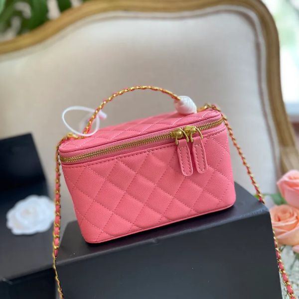 Hot Womens Classic Cavir Leather Box Trunk Vanity Bags Real Leather Calfskin Card Holder Top Letter Handle Totes GHW Crossbody Shoulder Designer Handbags lipstick, Green
Hot Womens Classic Cavir Leather Box Trunk Vanity Bags Real Leather Calfskin Card Holder Top Letter Handle Totes GHW Crossbody Shoulder Designer Handbags lipstick, Green