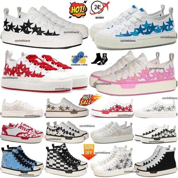 Stars Shoes Court Sneaker Star Sneakers Trainer Low Black White Pink Green Canvas Designer Men Shoe Women Trainers Platform Rubber High Top Fabric Womens Mens Blue
