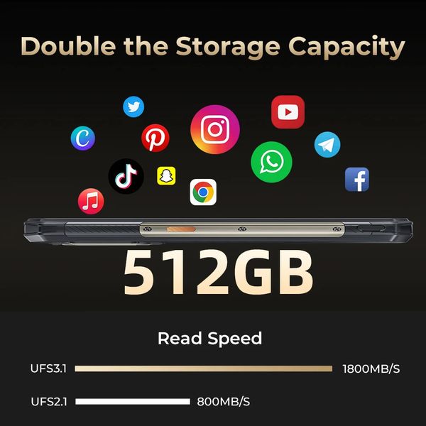 WP30 Oukitel Pro 5G Rugged Smartphones Octa Core 12GB+512GB 6.78Inch FHD Android 13 Mobile Phone 108MP 11000mAh 120W Fast Charge