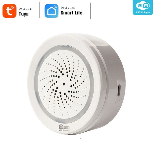 Neo Coolcam intelligent Tuya Wifi alarm with temperature and humidity sensors compatible with Echo Google Home Assistant 240710