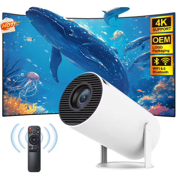Wholesale Price HY300 Mini Android 12 Full HD Home Theatre Smart 2.4G+5G Ultra Fast Wireless Connection Portable Movie Projector